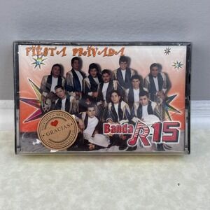 Banda R15: Fiesta Privada (Cassette 1997) Latin Cumbia Sonidera Music New Sealed